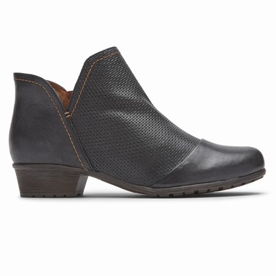 Rockport Cobb Hill Gratasha V-Cut Stiefel Damen Schwarz USO-307215